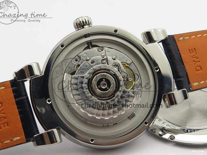 MIROTIME 0714 MoistureWicking Da Vinci IW356601 SS MKF 1:1 Best Edition Blue Dial On Black Leather Strap A 7233